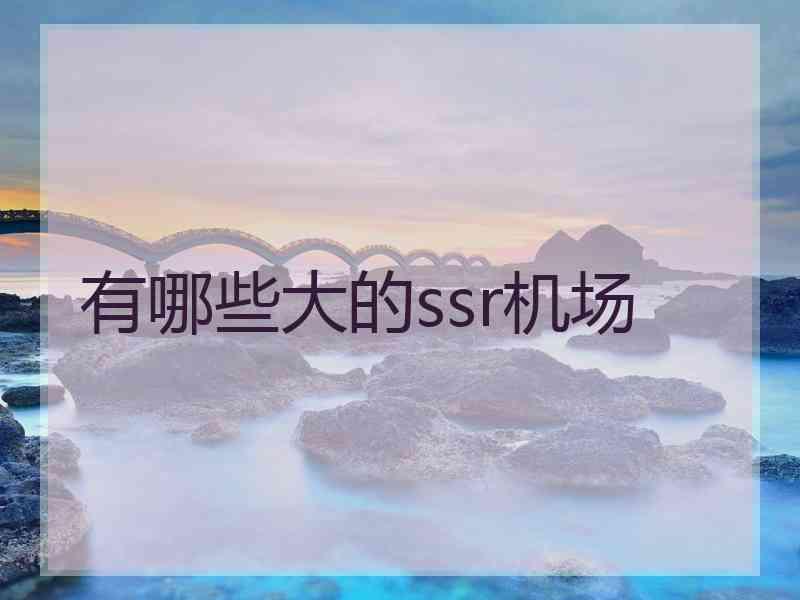 有哪些大的ssr机场