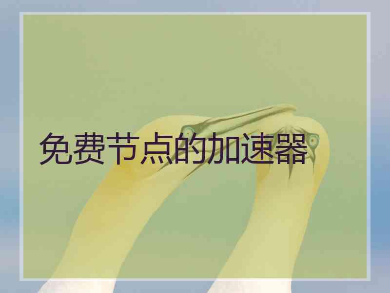免费节点的加速器