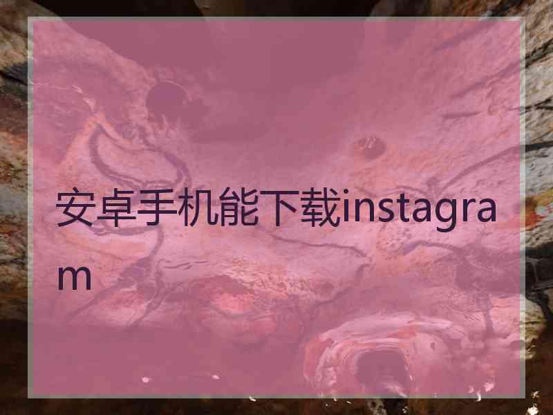 安卓手机能下载instagram