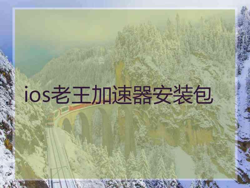 ios老王加速器安装包
