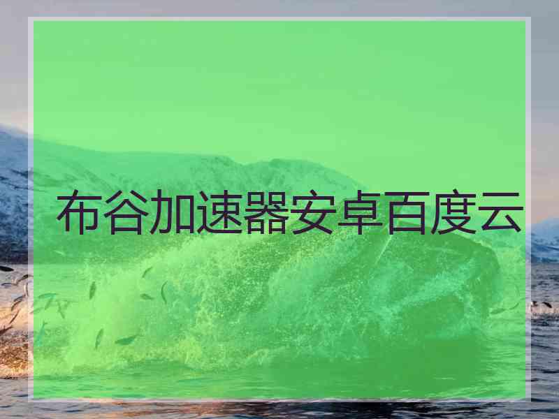布谷加速器安卓百度云