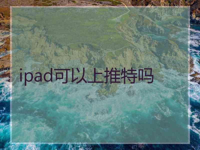 ipad可以上推特吗
