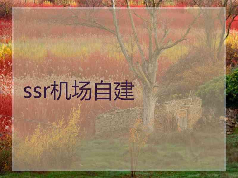 ssr机场自建