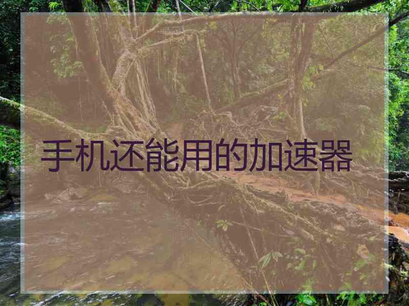 手机还能用的加速器