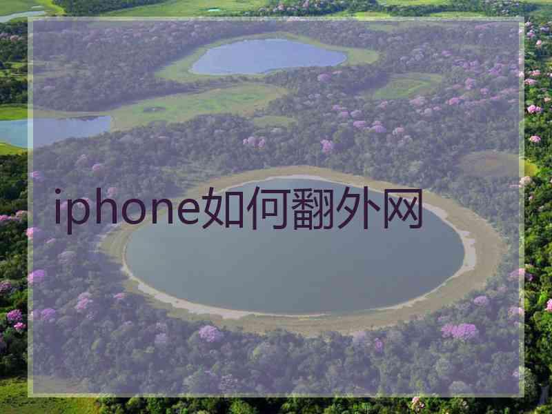 iphone如何翻外网