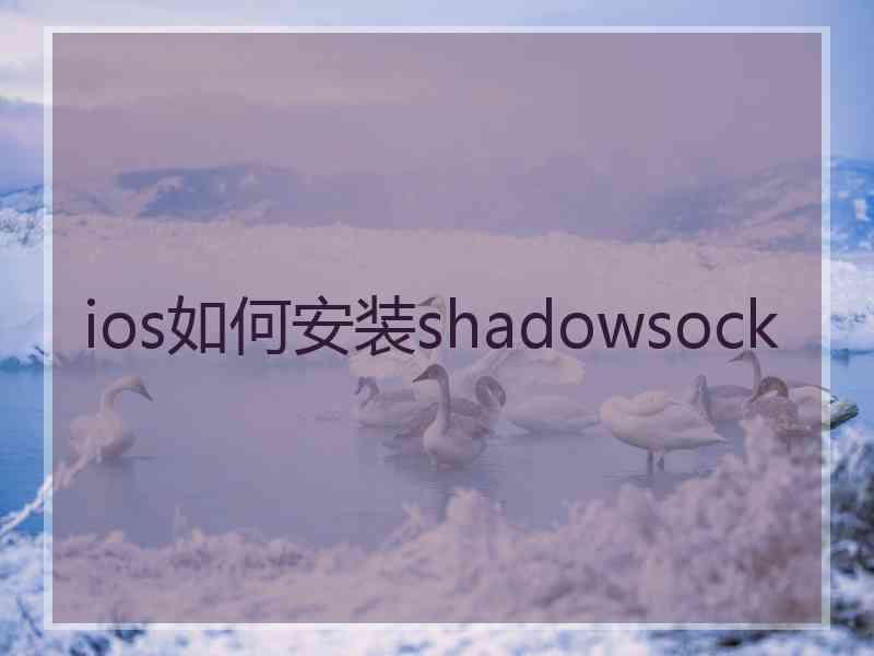 ios如何安装shadowsock