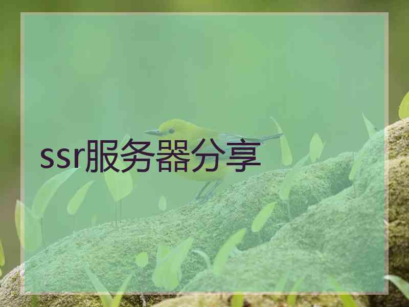 ssr服务器分享