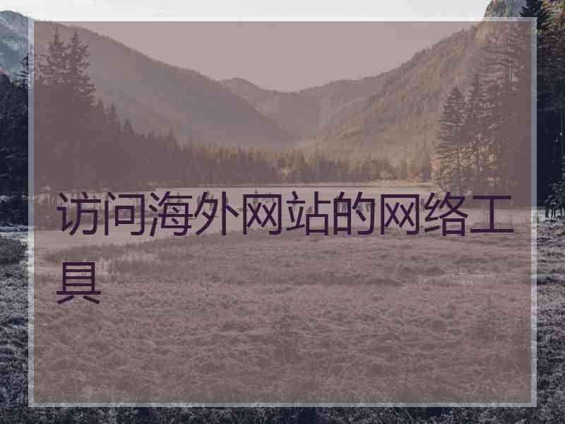 访问海外网站的网络工具