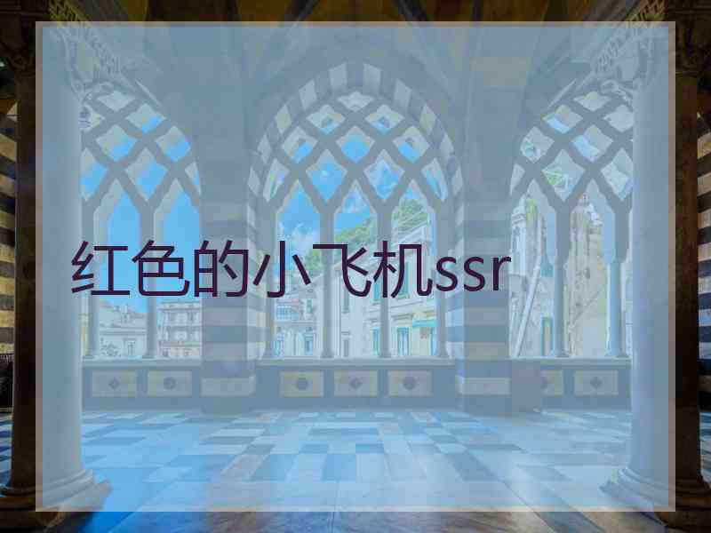 红色的小飞机ssr