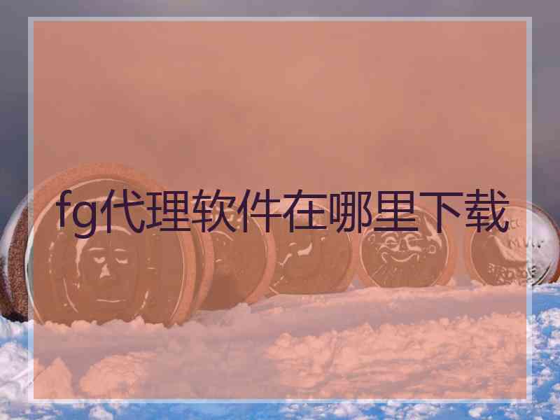 fg代理软件在哪里下载