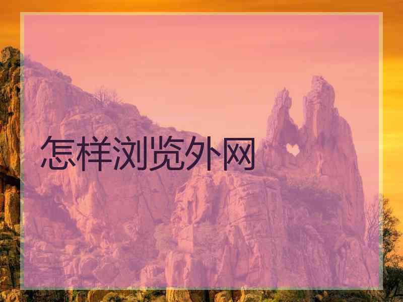 怎样浏览外网