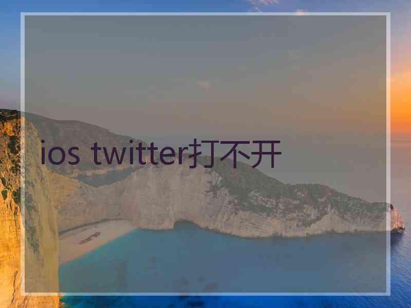 ios twitter打不开