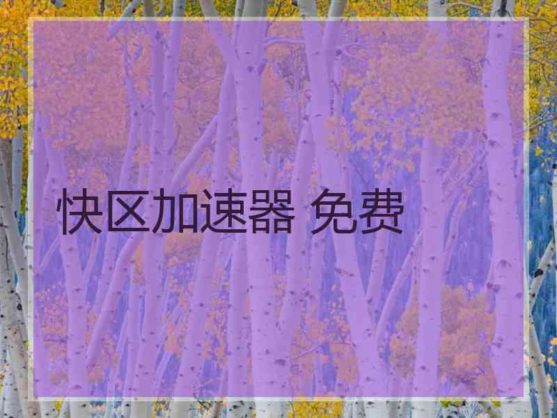 快区加速器 免费