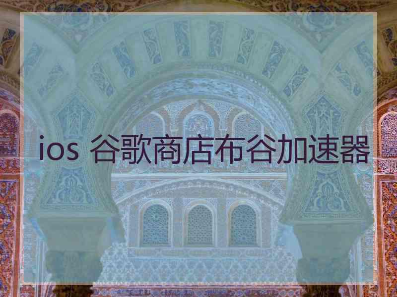 ios 谷歌商店布谷加速器