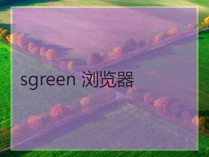 sgreen 浏览器