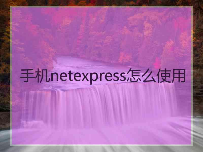 手机netexpress怎么使用