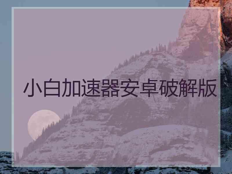 小白加速器安卓破解版
