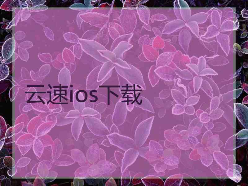 云速ios下载