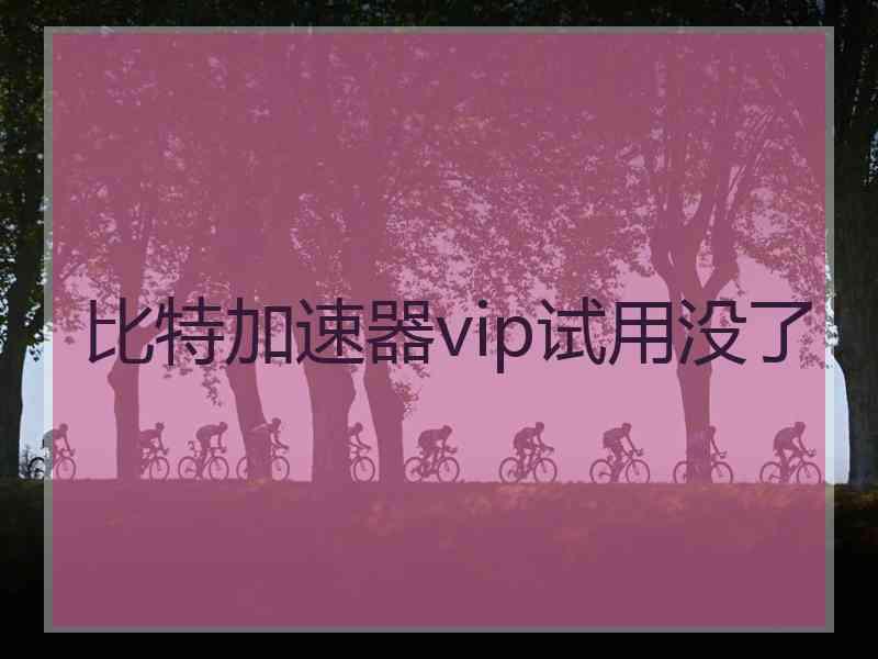 比特加速器vip试用没了