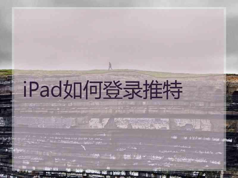 iPad如何登录推特