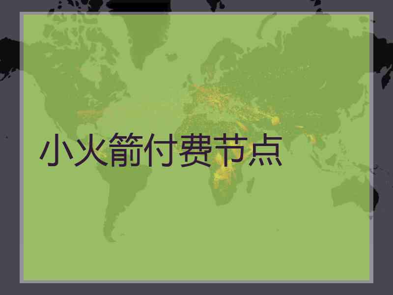 小火箭付费节点