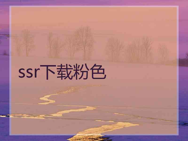 ssr下载粉色
