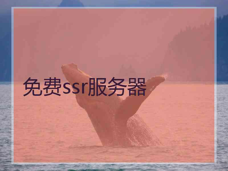 免费ssr服务器