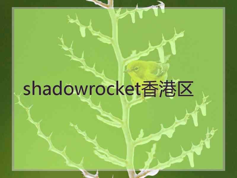 shadowrocket香港区