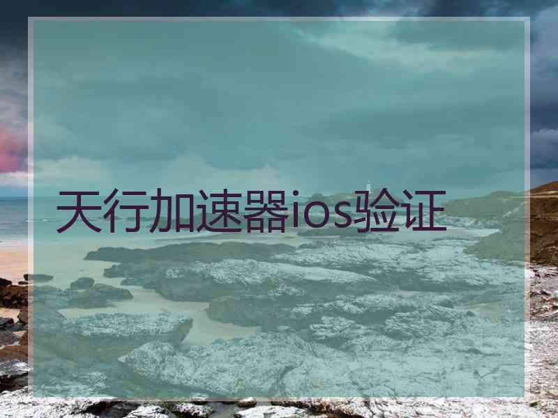 天行加速器ios验证