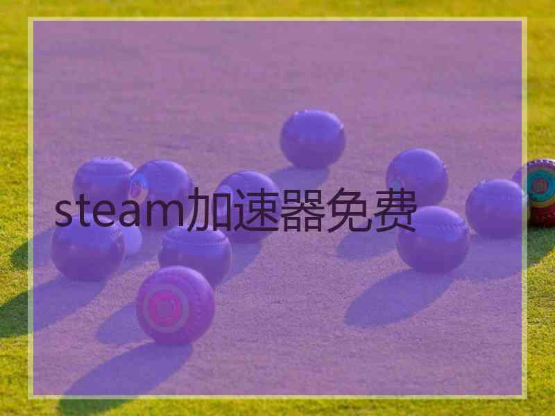 steam加速器免费