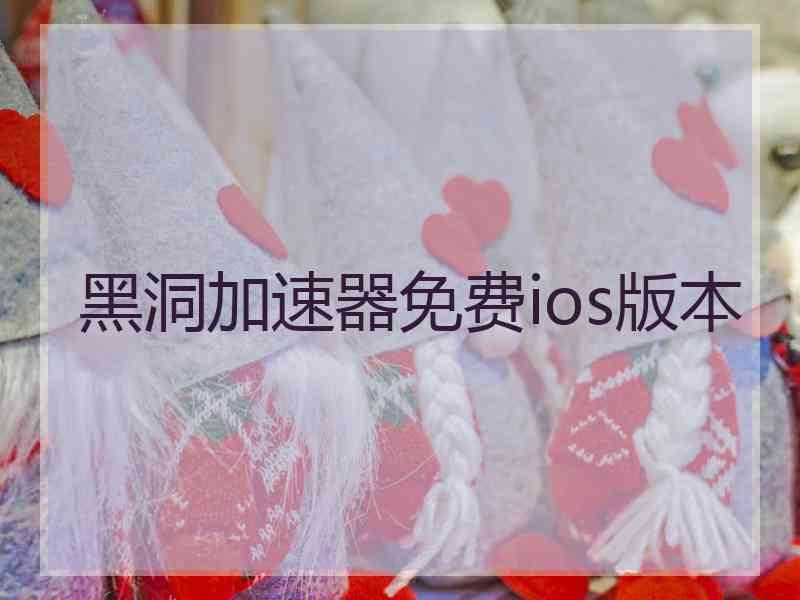 黑洞加速器免费ios版本