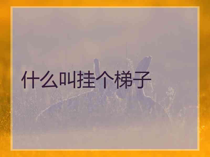 什么叫挂个梯子