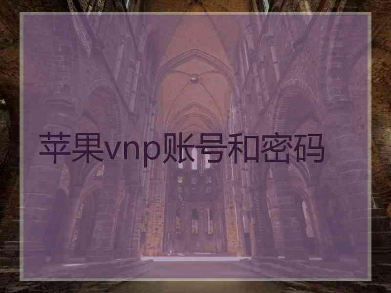苹果vnp账号和密码