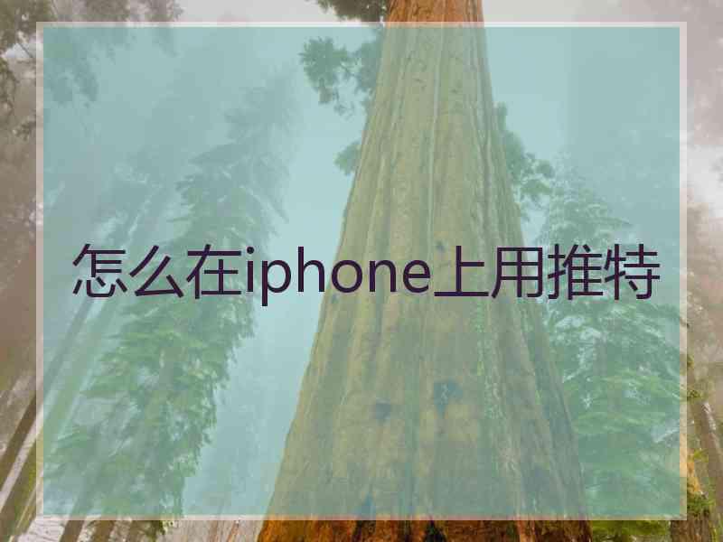 怎么在iphone上用推特